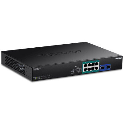 TRENDnet TPE-BG102g 10-Port Gigabit Poe++ Switch, 8x PoE++, 2 SFP, 95W/Port, Rackmount